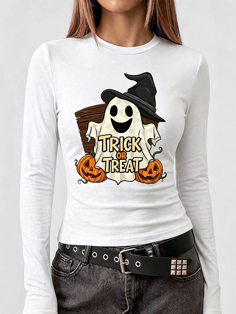 Embellish Knit - Camiseta de manga larga con estampado