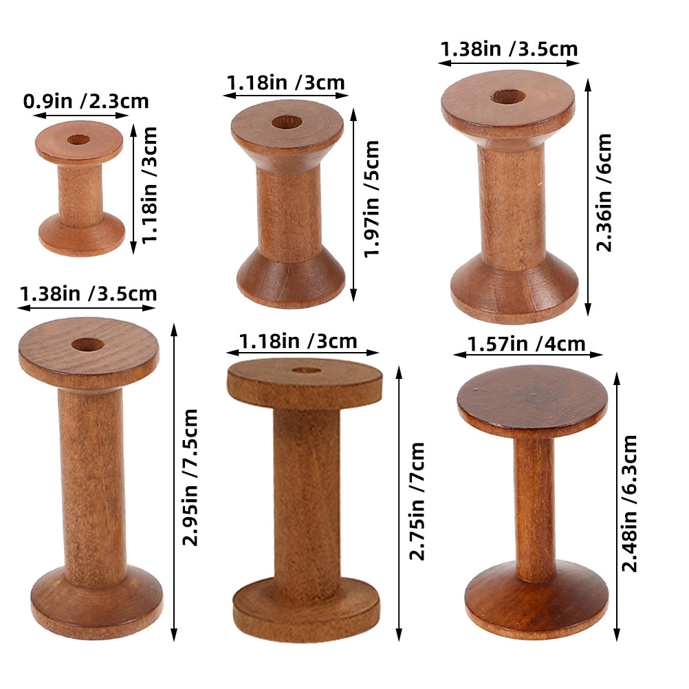 6 carretes de madera de estilo - Embroidery Craft reseña y precio