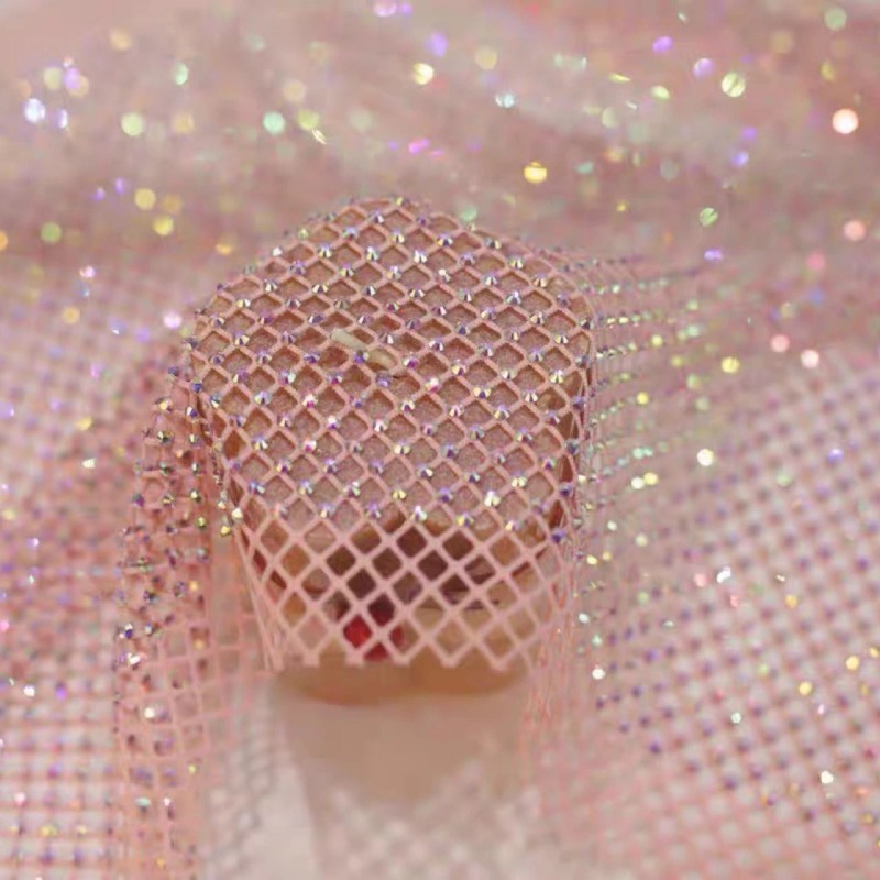Tela de malla elástica con ped - Crystal Mesh Fabric reseña y precio
